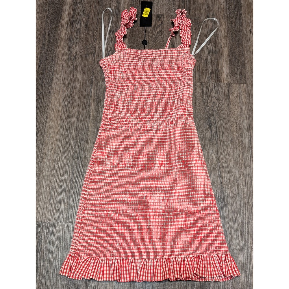 Gianni Bini Red Gingham Mini Dress